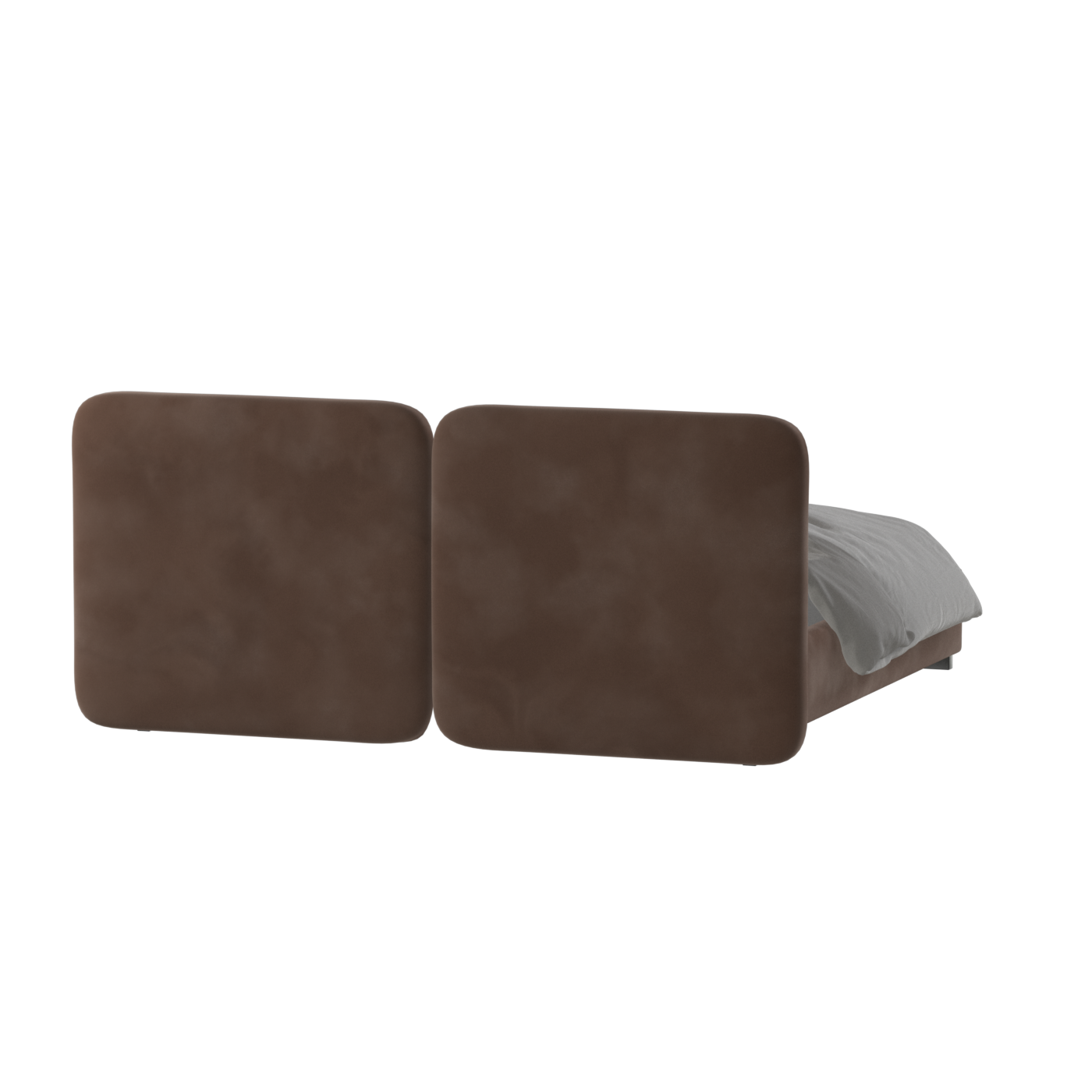 Lit double rembourré Chloé en tissu tissé doux