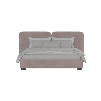 Chloe Upholstered Double Bed in Soft Woven Fabric