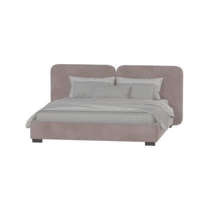 Chloe Upholstered Double Bed in Soft Woven Fabric