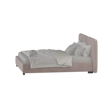 Chloe Upholstered Double Bed in Soft Woven Fabric