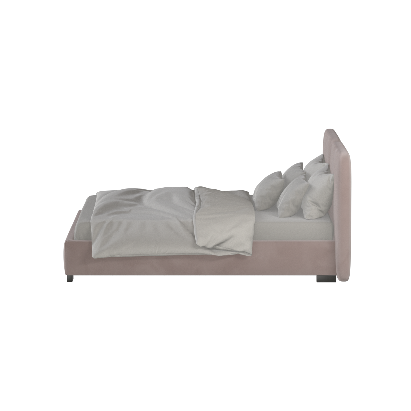 Chloe Upholstered Double Bed in Soft Woven Fabric