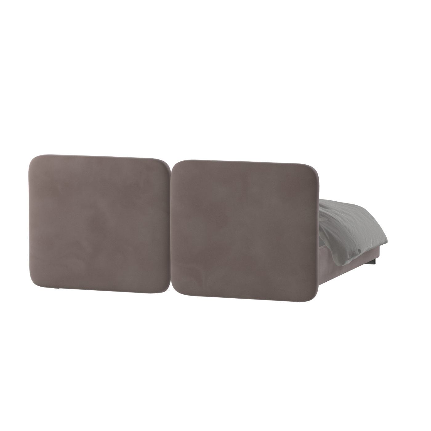 Chloe Upholstered Double Bed in Soft Woven Fabric