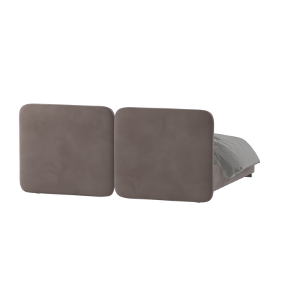 Chloe Upholstered Double Bed in Soft Woven Fabric