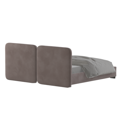 Chloe Upholstered Double Bed in Soft Woven Fabric