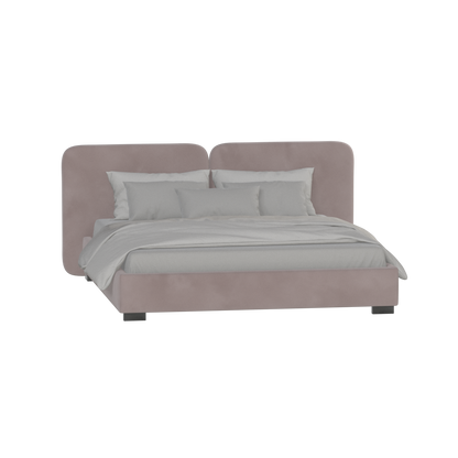 Chloe Upholstered Double Bed in Soft Woven Fabric