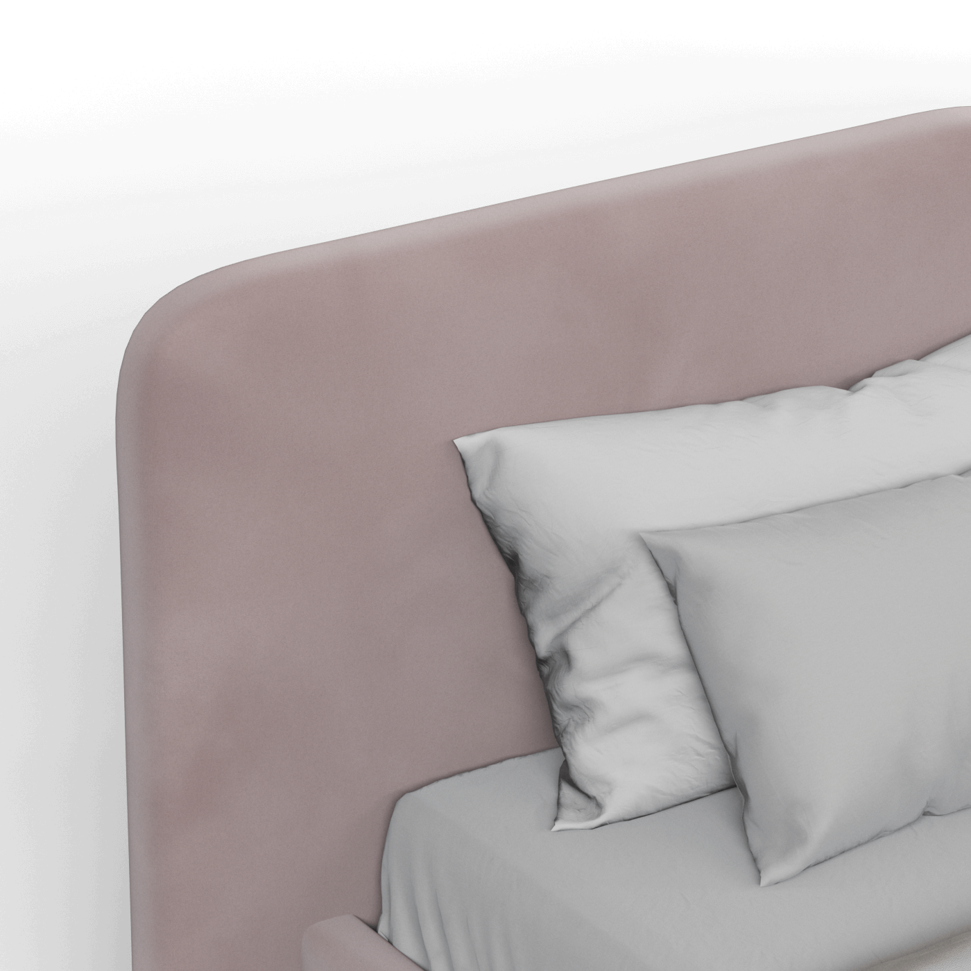 Chloe Upholstered Double Bed in Soft Woven Fabric