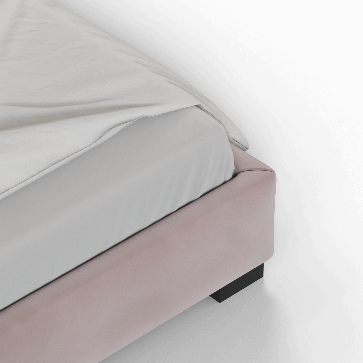 Chloe Upholstered Double Bed in Soft Woven Fabric