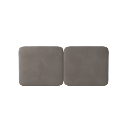 Lit double rembourré Chloé en tissu tissé doux