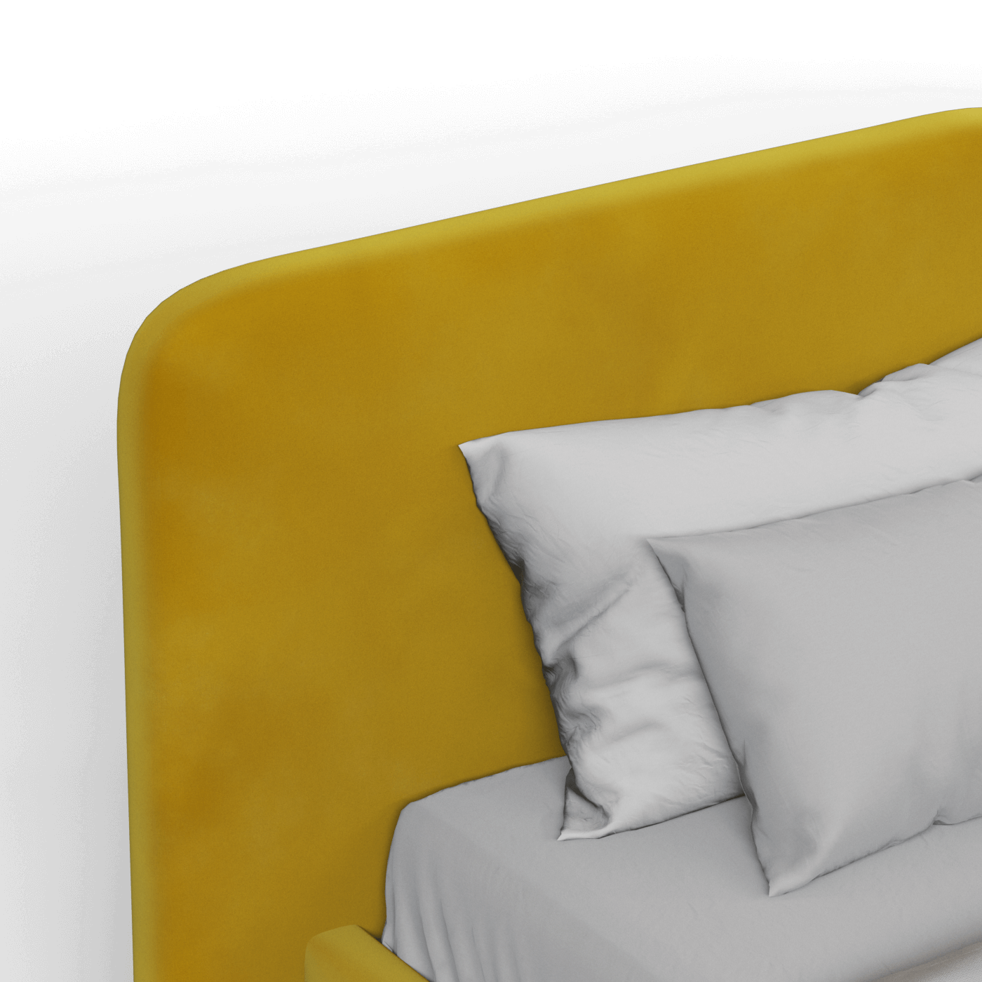 Lit double rembourré Chloé en tissu tissé doux