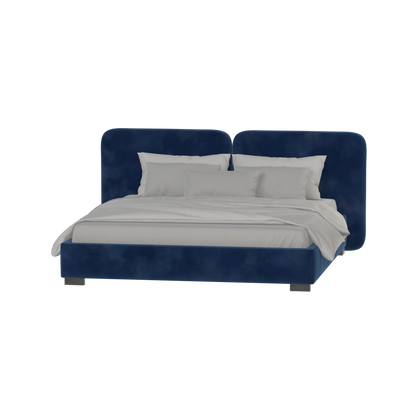 Chloe Upholstered Double Bed in Soft Woven Fabric