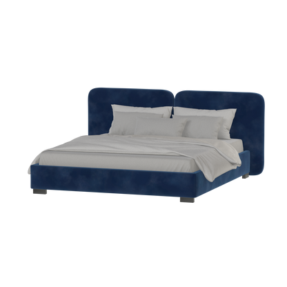 Chloe Upholstered Double Bed in Soft Woven Fabric