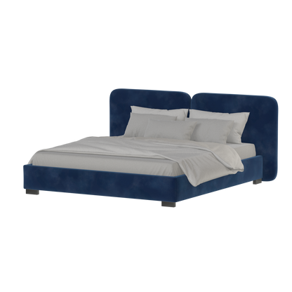 Chloe Upholstered Double Bed in Soft Woven Fabric