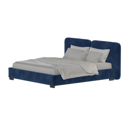 Chloe Upholstered Double Bed in Soft Woven Fabric