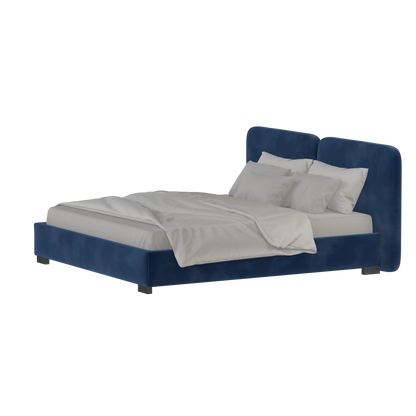 Chloe Upholstered Double Bed in Soft Woven Fabric