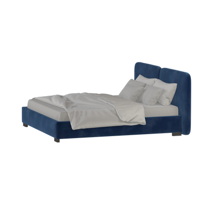 Chloe Upholstered Double Bed in Soft Woven Fabric