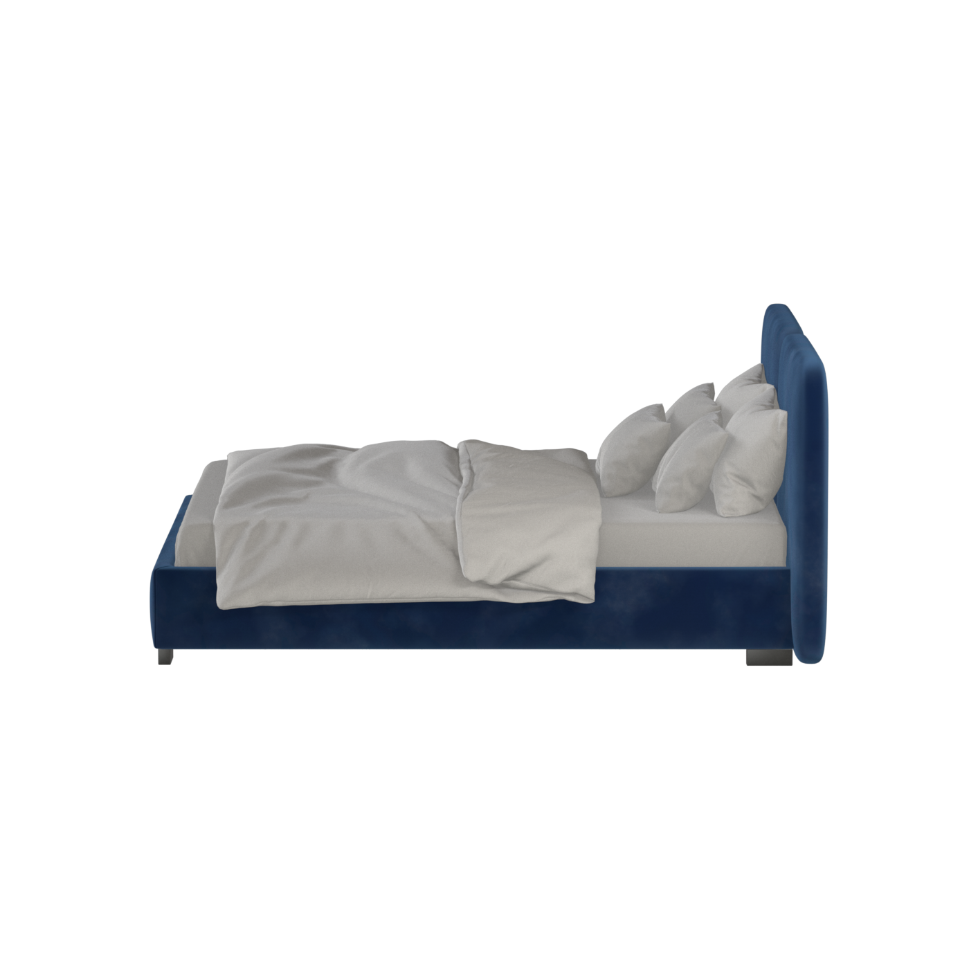 Chloe Upholstered Double Bed in Soft Woven Fabric