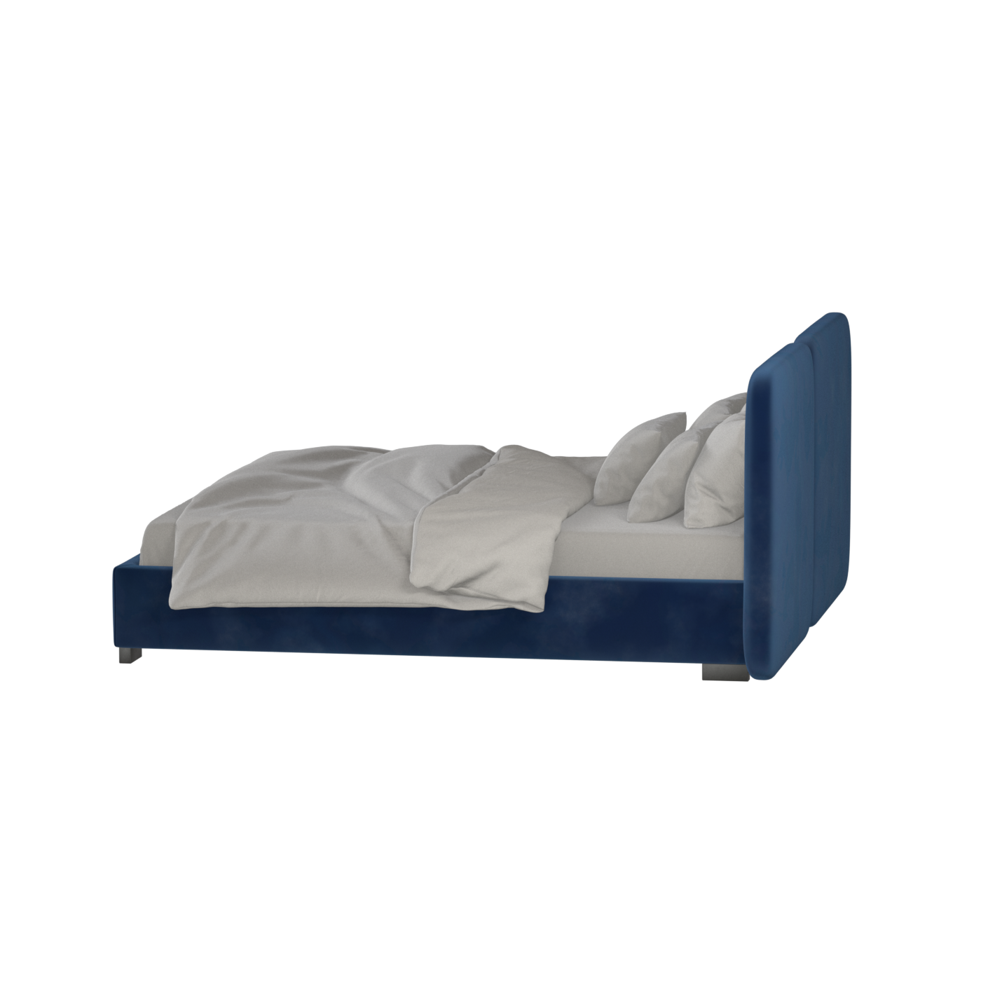 Chloe Upholstered Double Bed in Soft Woven Fabric