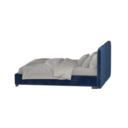 Chloe Upholstered Double Bed in Soft Woven Fabric