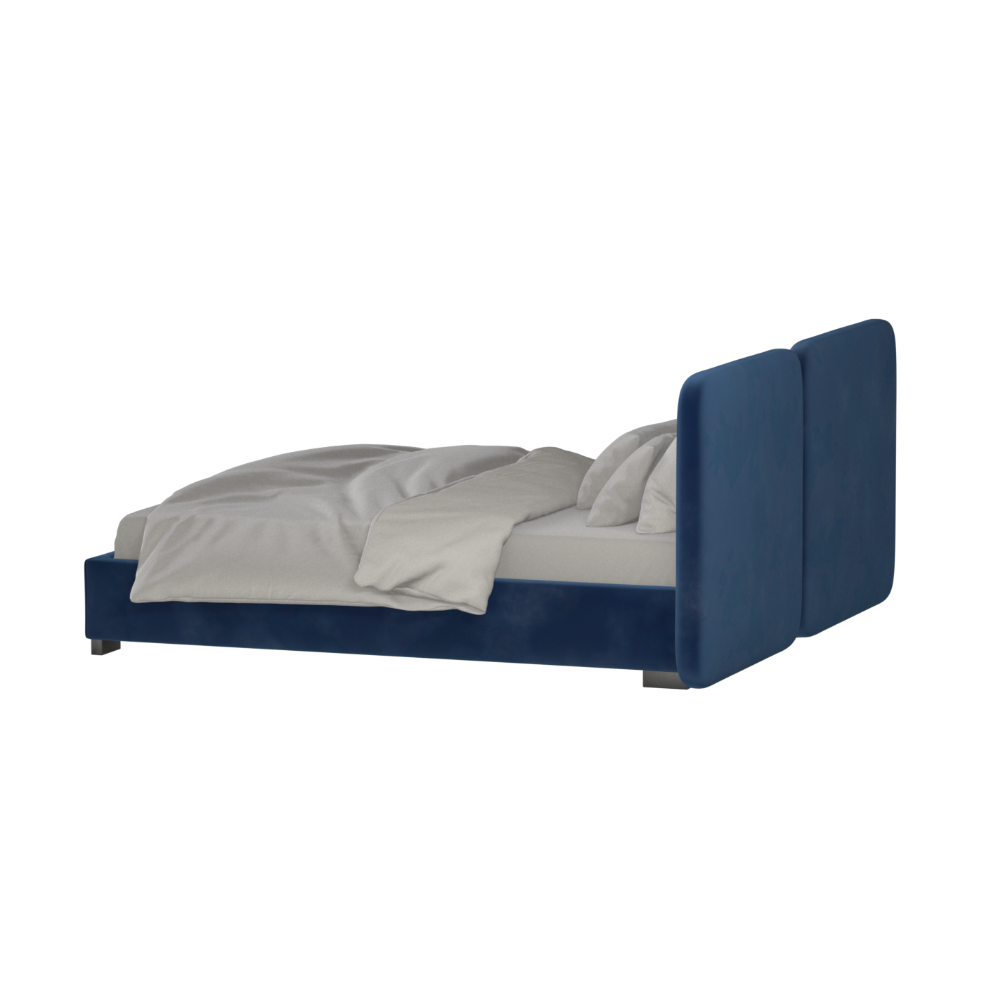 Chloe Upholstered Double Bed in Soft Woven Fabric
