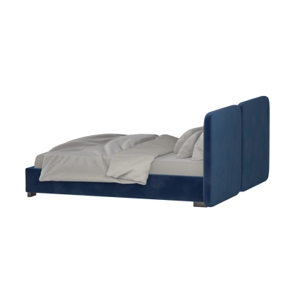 Chloe Upholstered Double Bed in Soft Woven Fabric