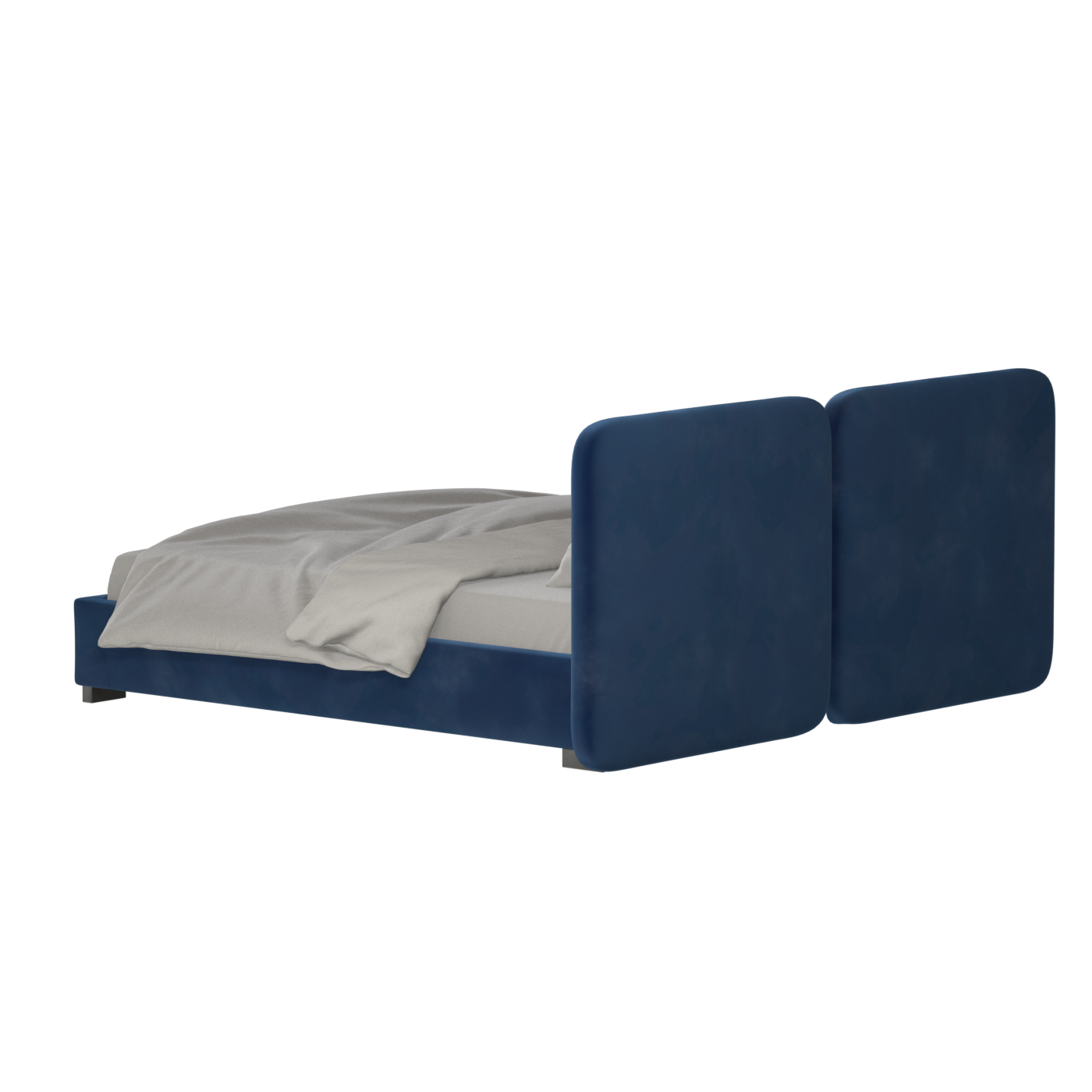 Chloe Upholstered Double Bed in Soft Woven Fabric