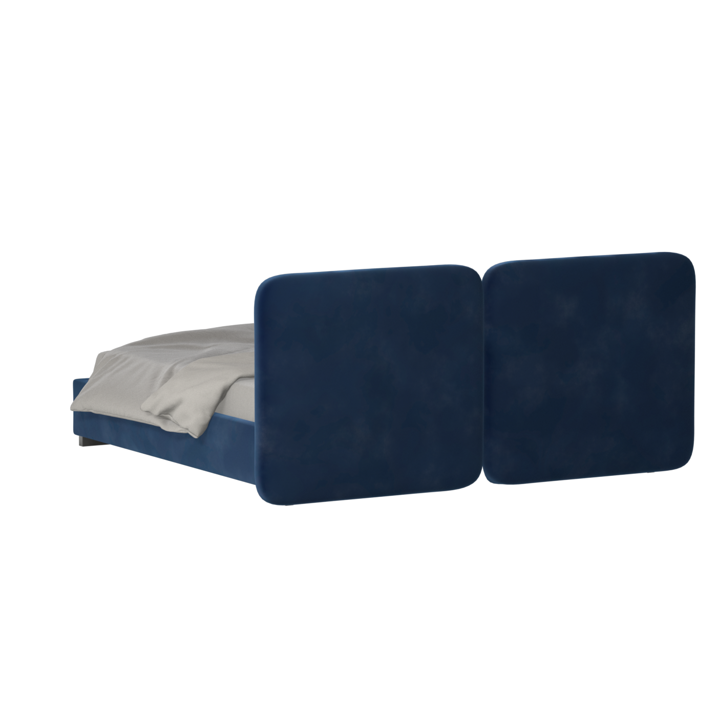 Chloe Upholstered Double Bed in Soft Woven Fabric