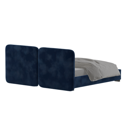 Chloe Upholstered Double Bed in Soft Woven Fabric