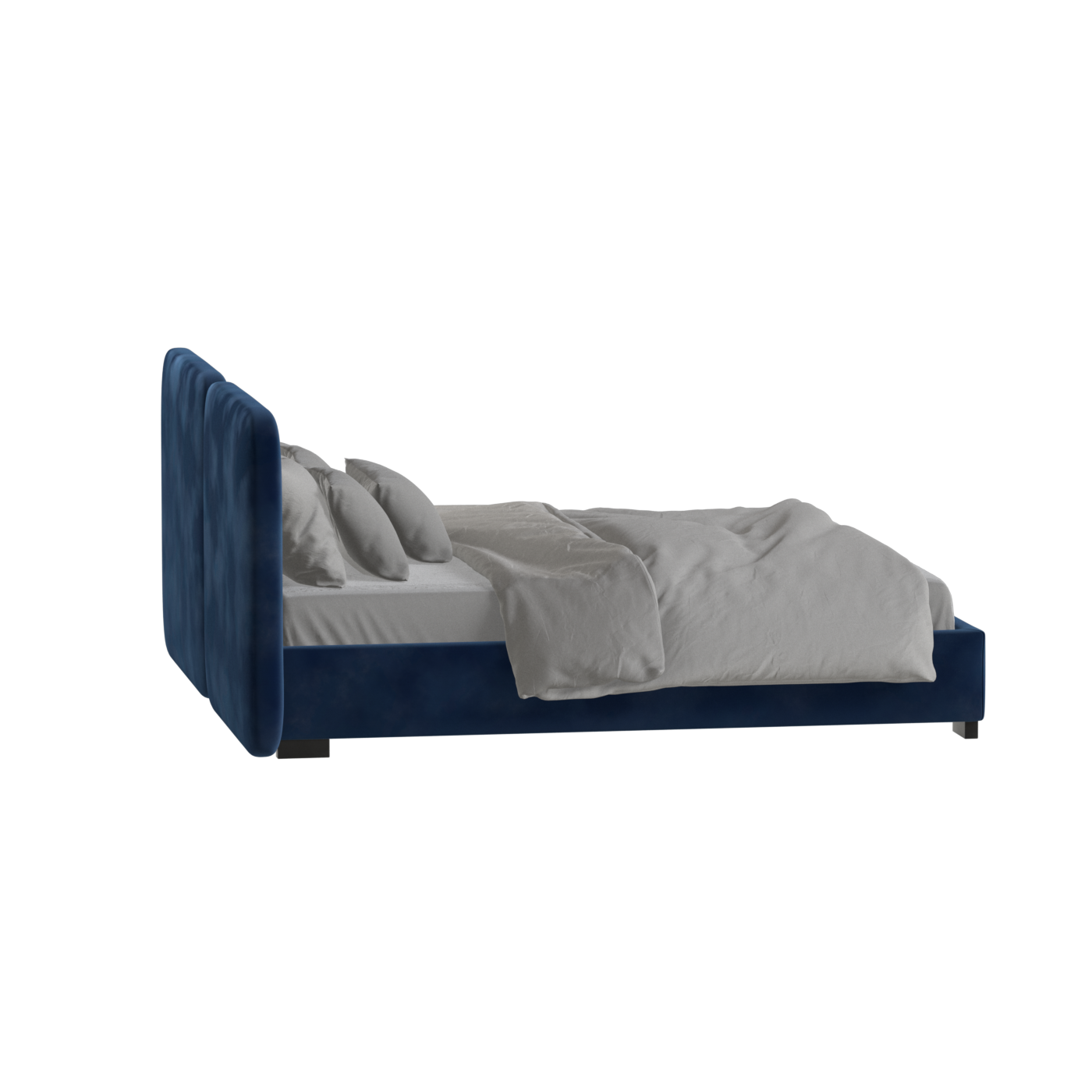 Chloe Upholstered Double Bed in Soft Woven Fabric