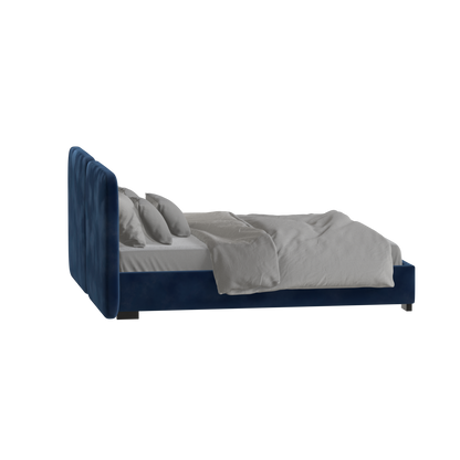 Chloe Upholstered Double Bed in Soft Woven Fabric