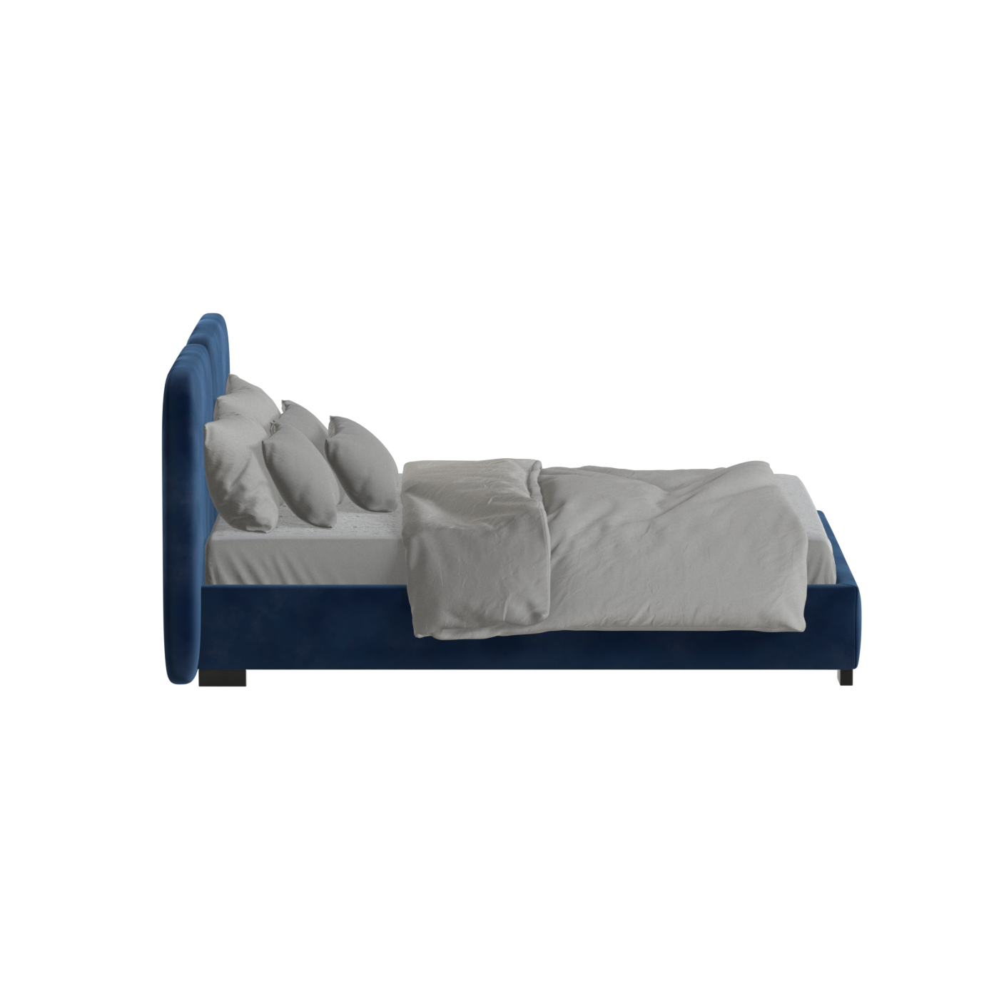 Chloe Upholstered Double Bed in Soft Woven Fabric