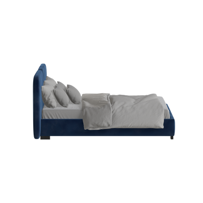 Chloe Upholstered Double Bed in Soft Woven Fabric