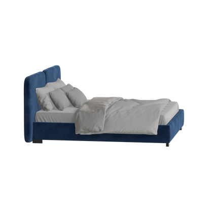 Chloe Upholstered Double Bed in Soft Woven Fabric