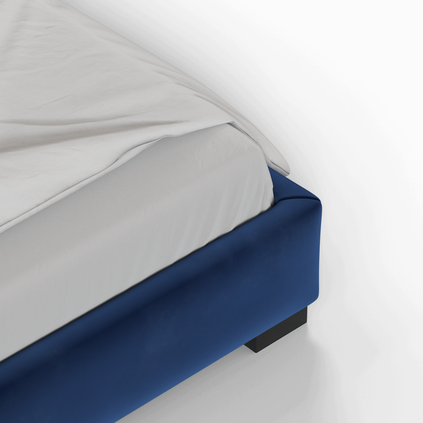 Chloe Upholstered Double Bed in Soft Woven Fabric