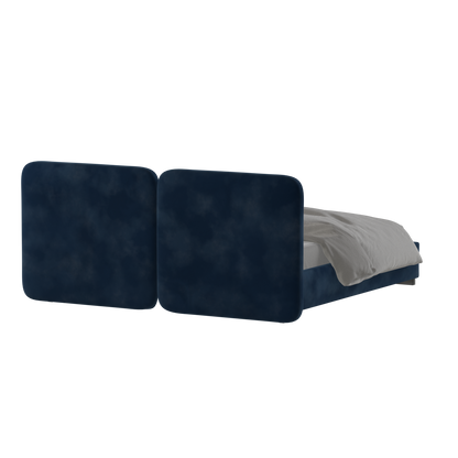 Chloe Upholstered Double Bed in Soft Woven Fabric