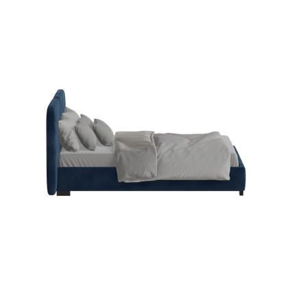 Chloe Upholstered Double Bed in Soft Woven Fabric
