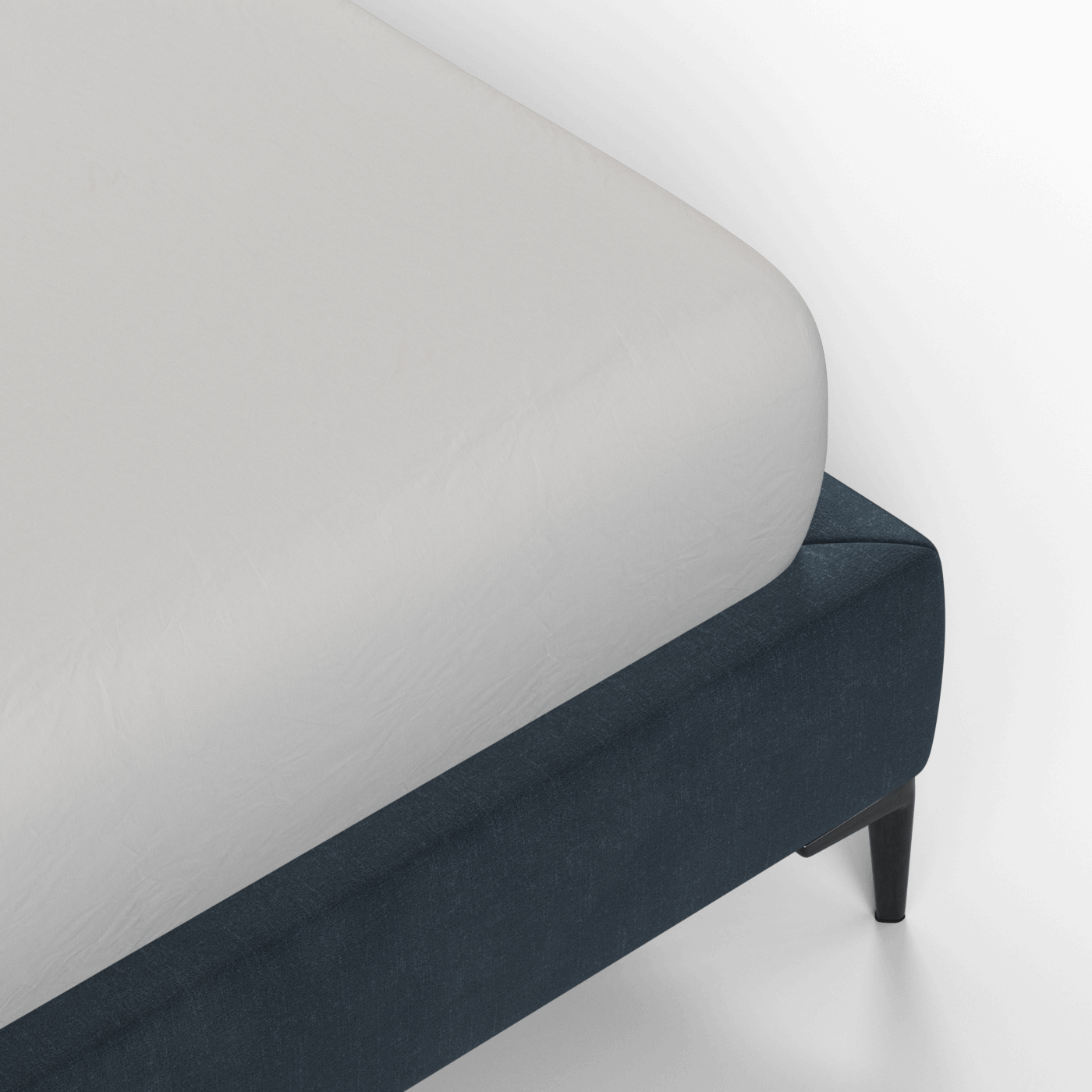 Abbey Upholstered Bed with Structured Headboard and Refined Lines