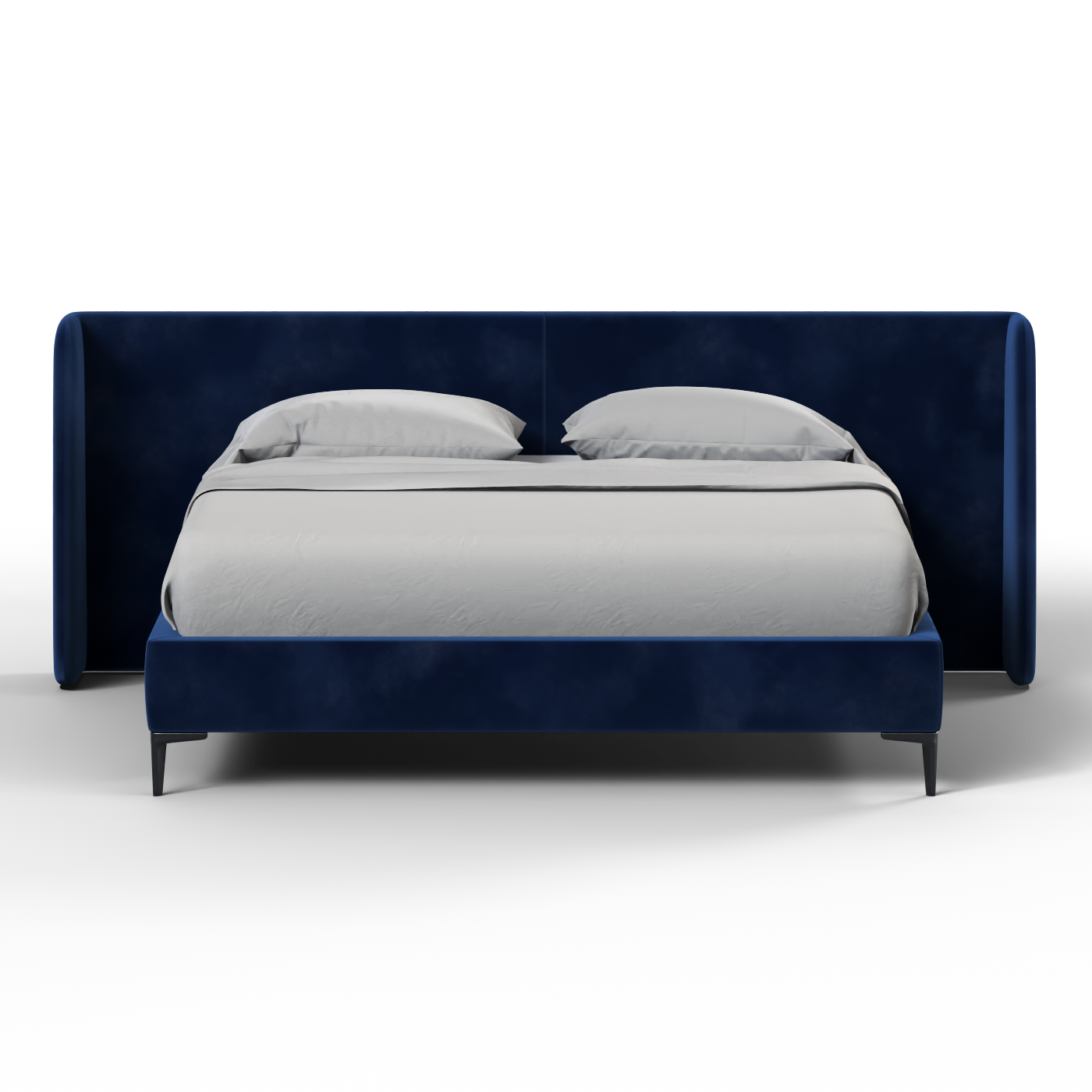 Abbey Upholstered Bed with Structured Headboard and Refined Lines