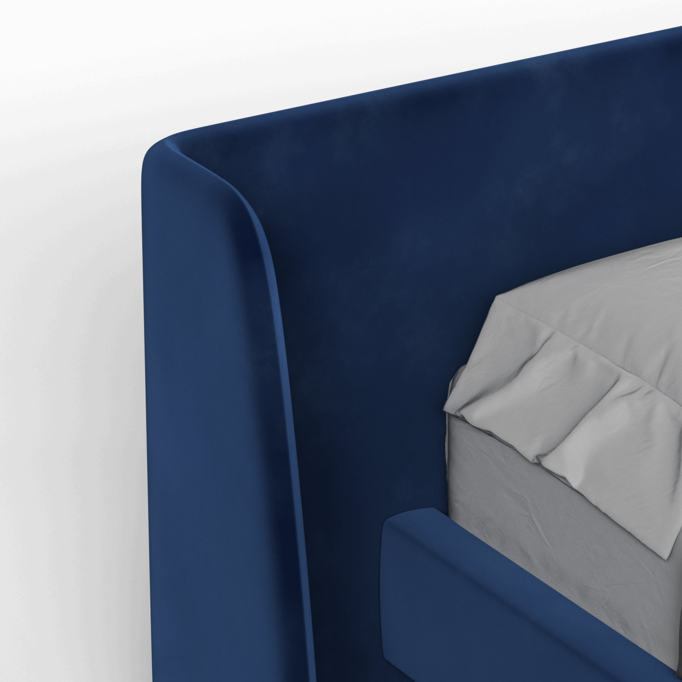 Abbey Upholstered Bed with Structured Headboard and Refined Lines