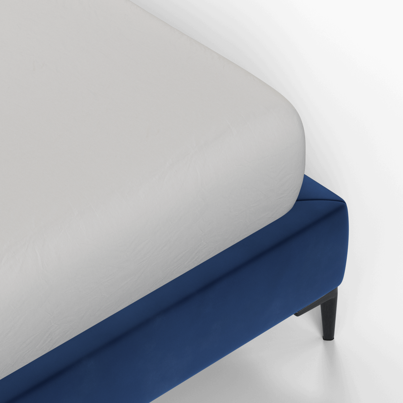 Abbey Upholstered Bed with Structured Headboard and Refined Lines