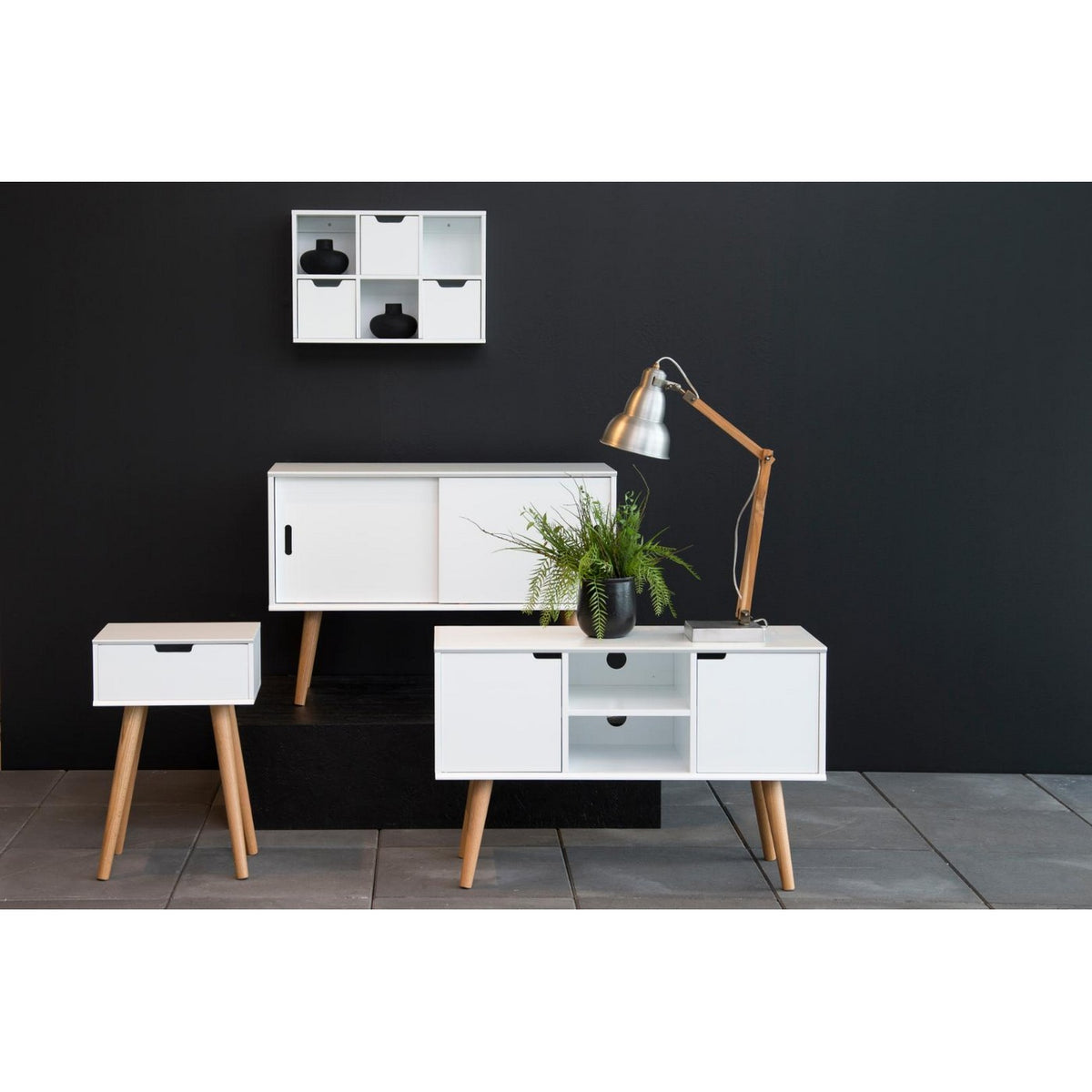 Bedside Table Mitra - White