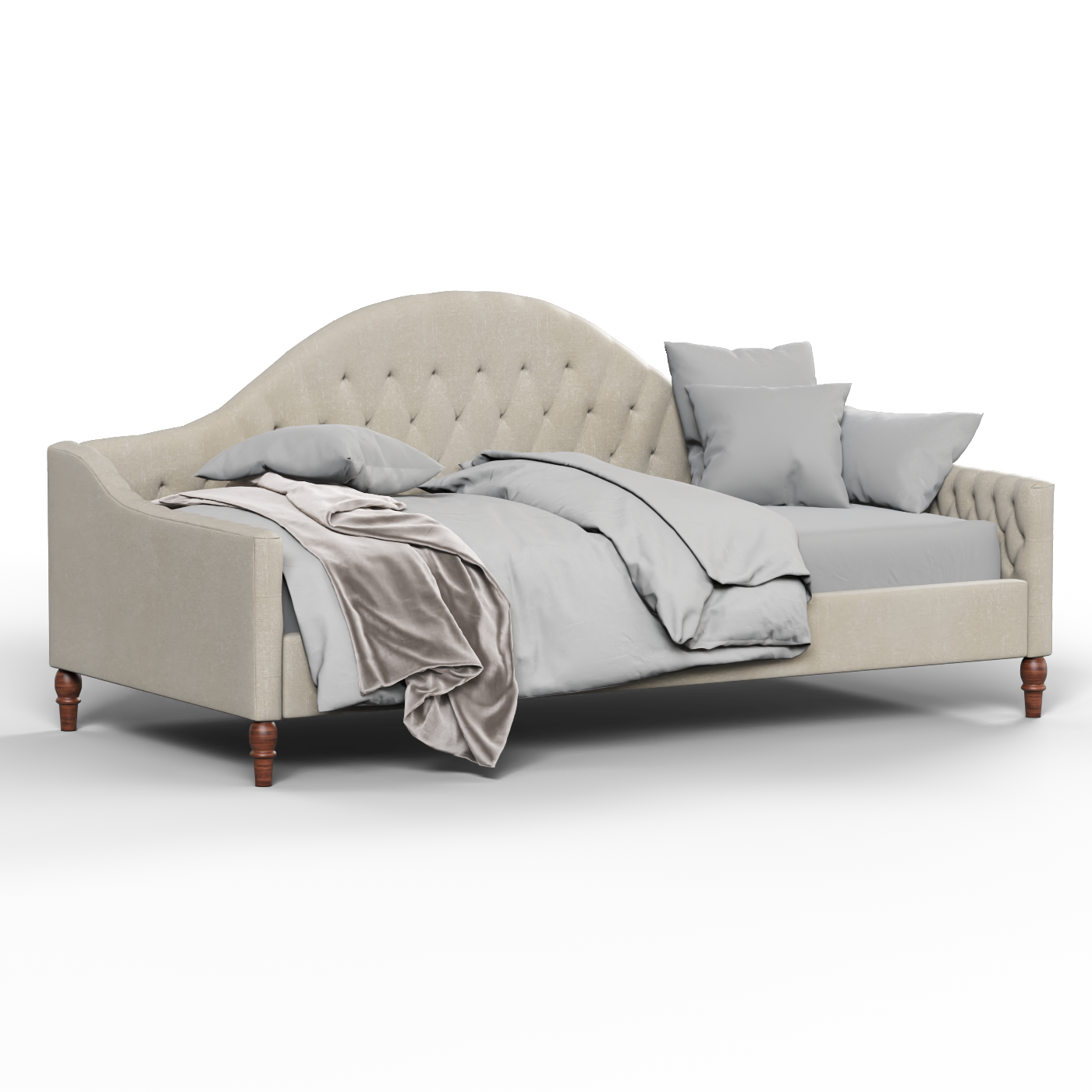 Lit de repos Elise aux courbes élégantes et au confort polyvalent
