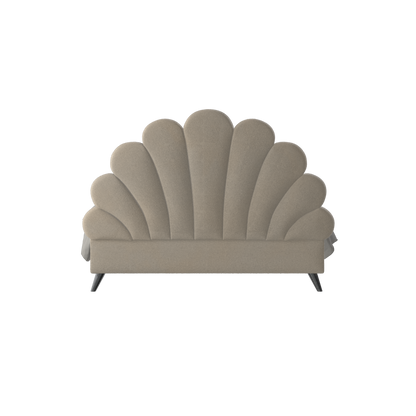 Evelina Curved Headboard Bed in Soft Upholstery