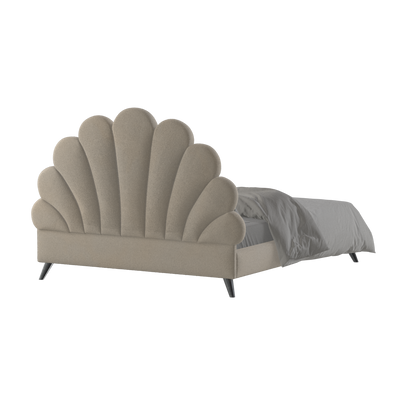 Evelina Curved Headboard Bed in Soft Upholstery