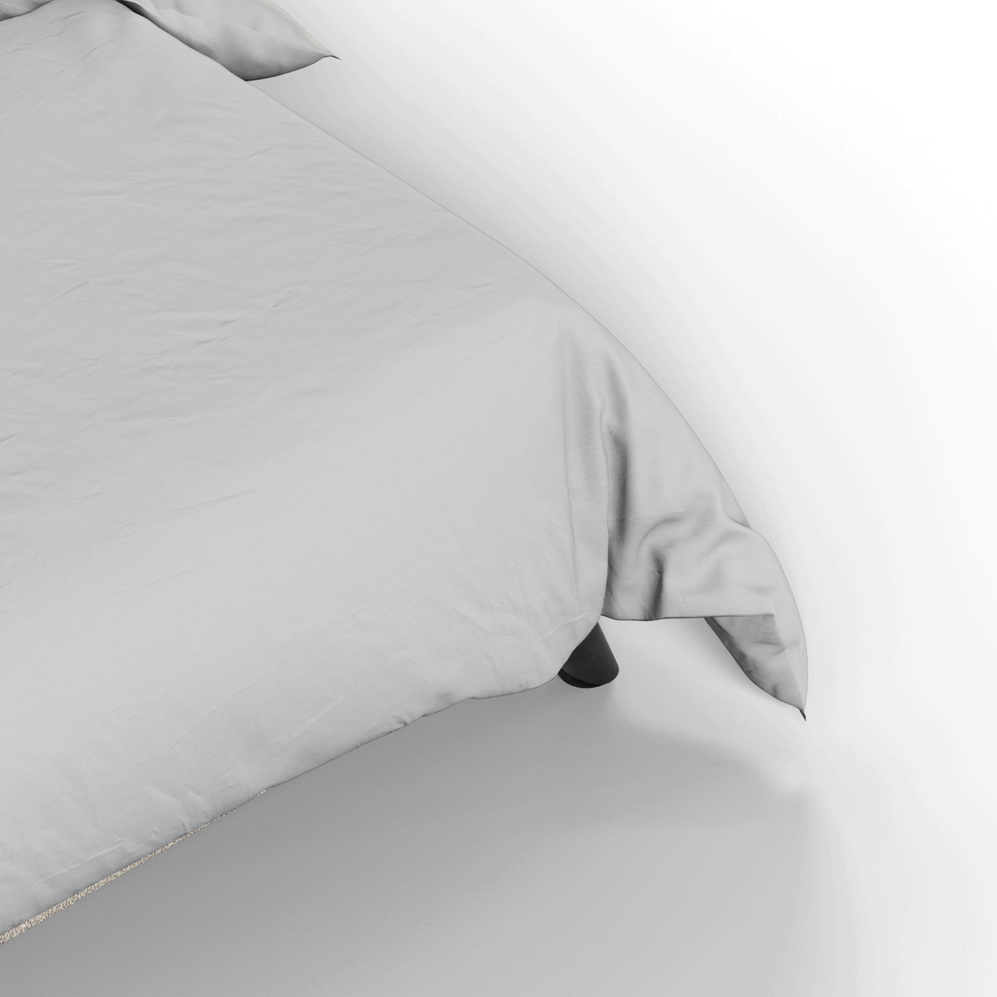 Evelina Curved Headboard Bed in Soft Upholstery