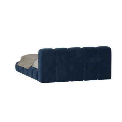 Fluffy Upholstered Bed Frame in Textured Bouclé