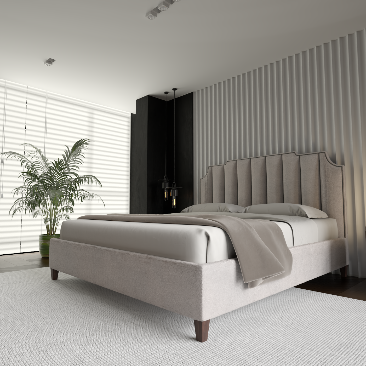 Gabriella Bed with High headboard