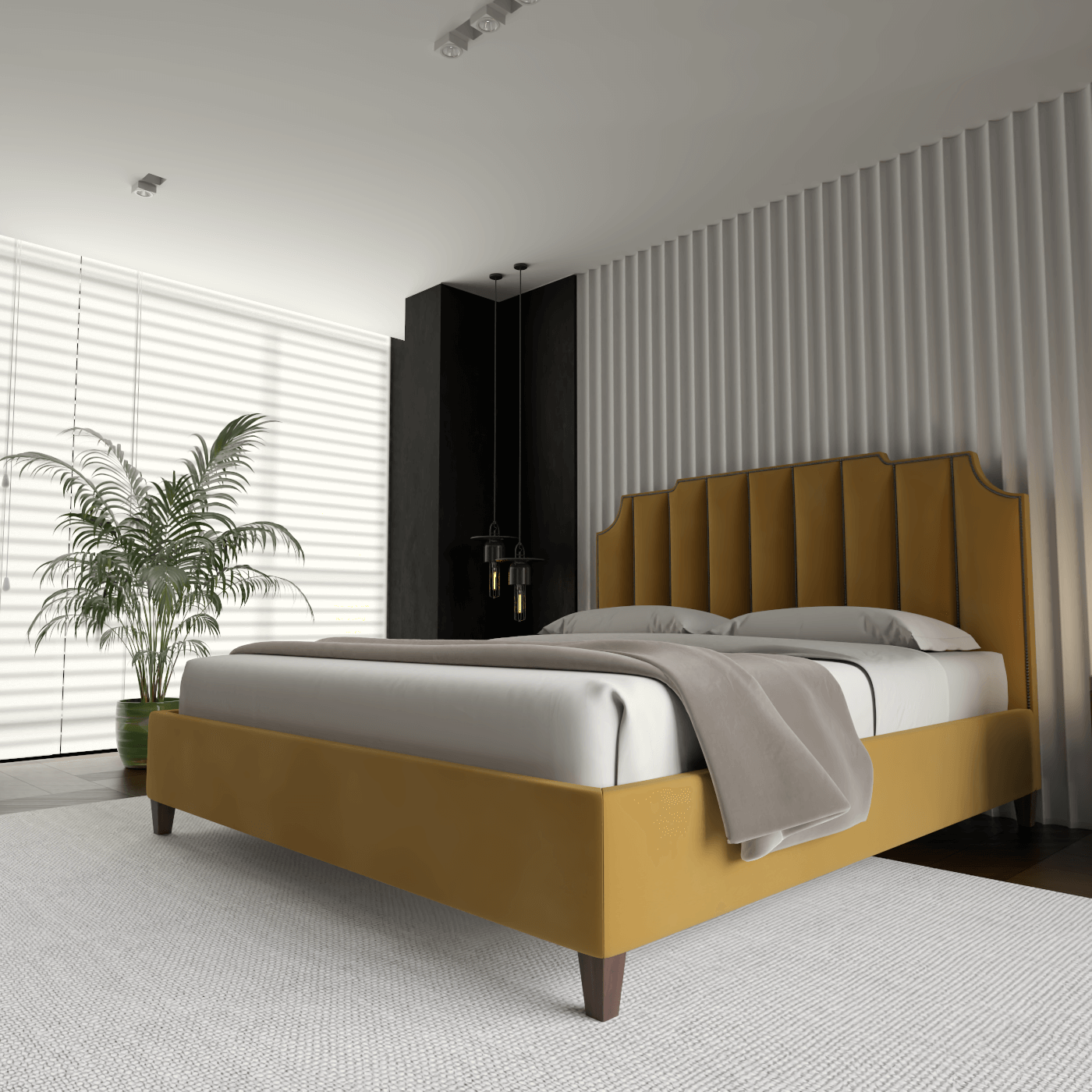 Gabriella Bed with High headboard
