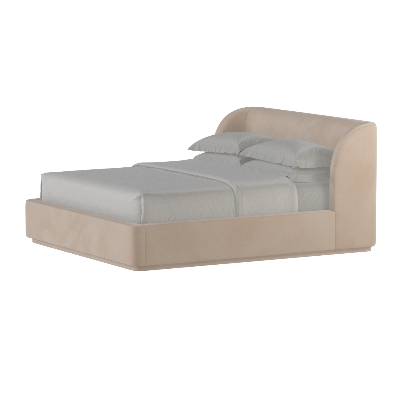 Giacomo Double Bed with Wide Panelled Headboard