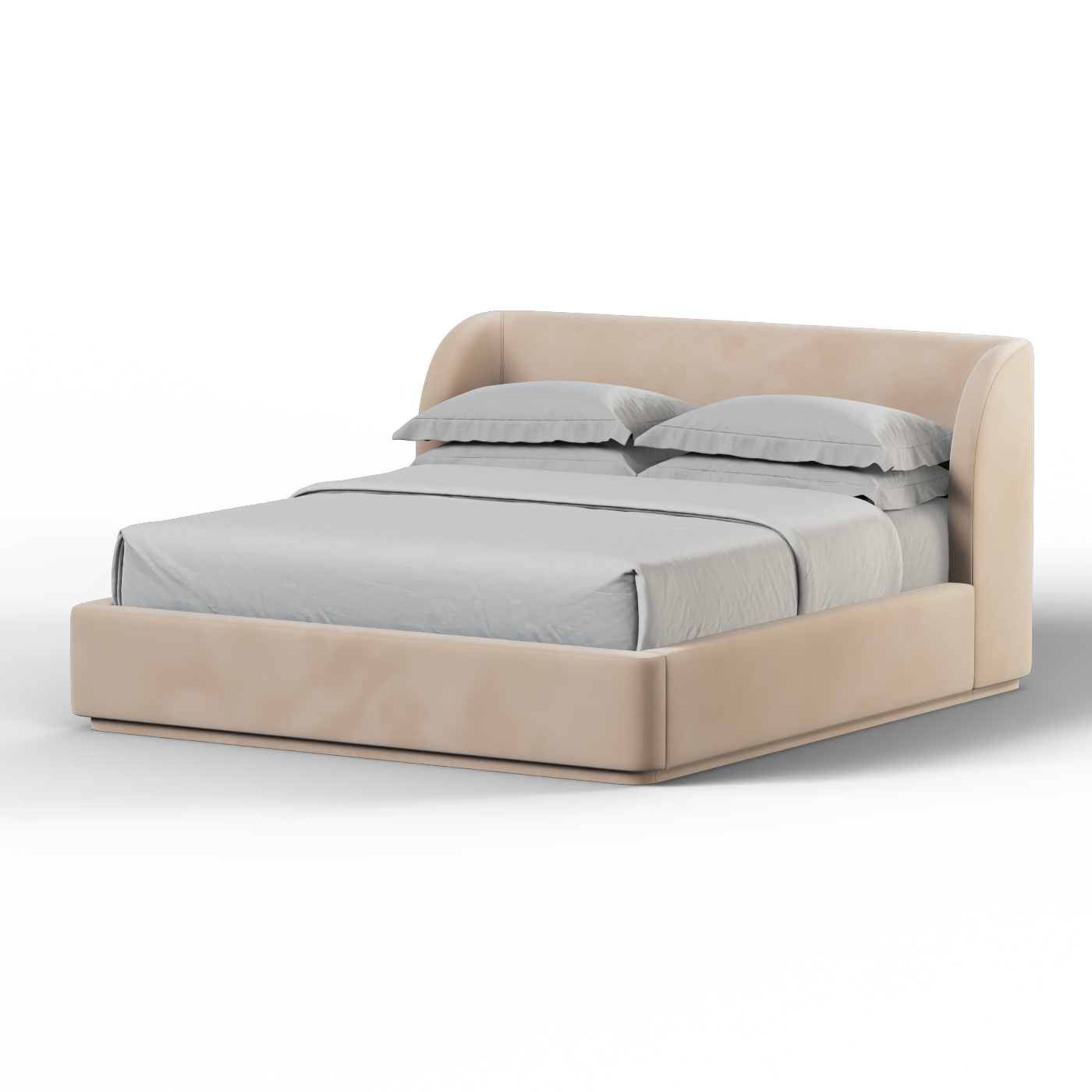 Giacomo Double Bed with Wide Panelled Headboard