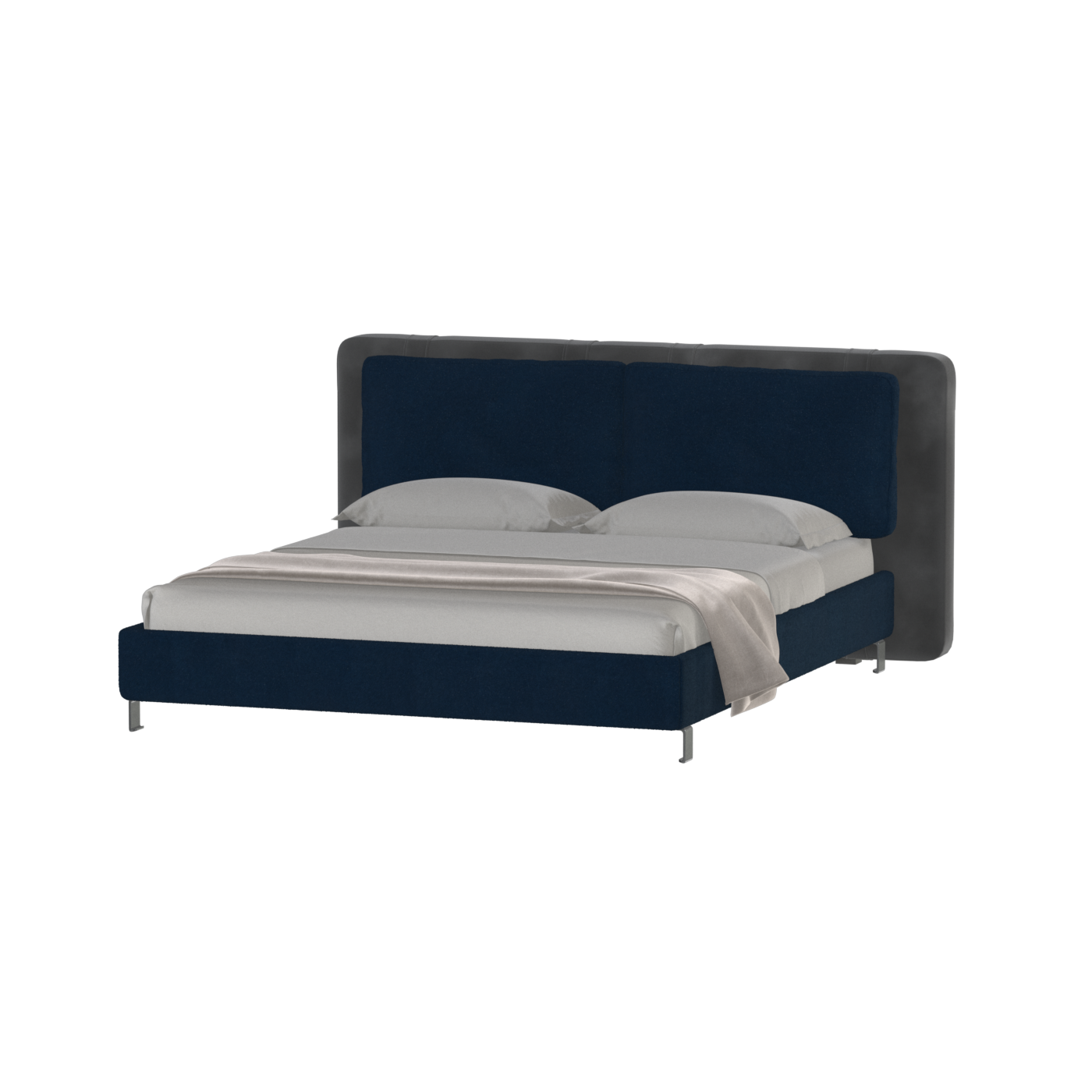 Giovanna Double Bed with Elegant Headboard